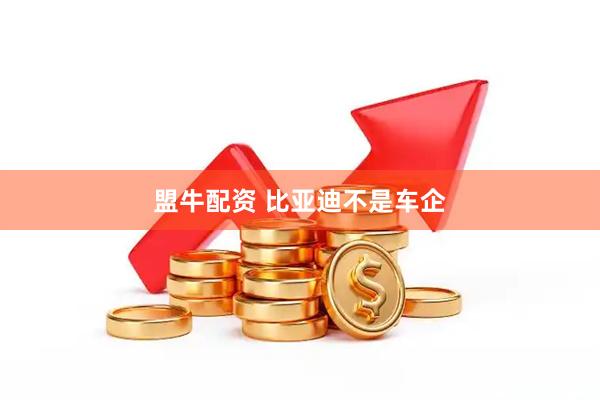 盟牛配资 比亚迪不是车企